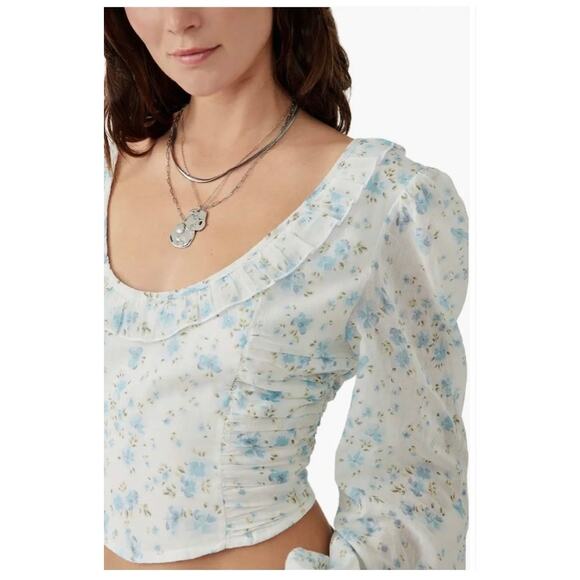 NWT FREE PEOPLE ANOTHER LIFE PRINT CROP TOP WOMEN'S SIZE MEDIUM - Picture 5 of 5